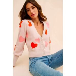 Maeve by Anthropologie Lily Hearts Cardigan.  Retails $138
